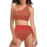 Phly Embassy High Waisted One Shoulder Bikini Set (S16)