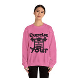 Phly Embassy Unisex Heavy Blend Crewneck Sweatshirt - 'Exercise Your Demons' Design