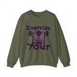 Phly Embassy Unisex Heavy Blend Crewneck Sweatshirt - 'Exercise Your Demons' Design