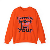 Phly Embassy Unisex Heavy Blend Crewneck Sweatshirt - 'Exercise Your Demons' Design