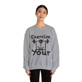 Phly Embassy Unisex Heavy Blend Crewneck Sweatshirt - 'Exercise Your Demons' Design