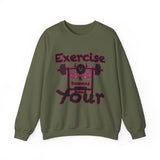 Phly Embassy Unisex Heavy Blend Crewneck Sweatshirt - 'Exercise Your Demons' Design