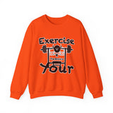 Phly Embassy Unisex Heavy Blend Crewneck Sweatshirt - 'Exercise Your Demons' Design