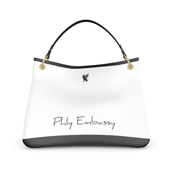 Phly Embassy Classic BLK/WHT Elite Talbot Slouch Bag