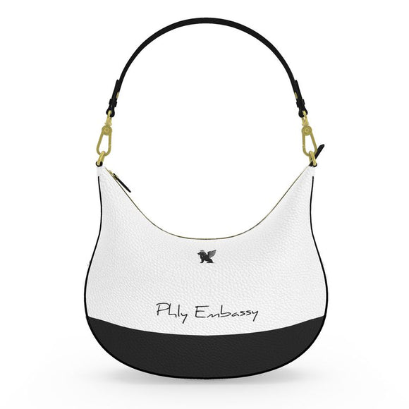 Phly Embassy BLK/WHT Elite Curve Hobo Bag