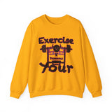 Phly Embassy Unisex Heavy Blend Crewneck Sweatshirt - 'Exercise Your Demons' Design