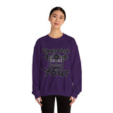 Phly Embassy Unisex Heavy Blend Crewneck Sweatshirt - 'Exercise Your Demons' Design