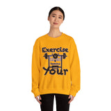 Phly Embassy Unisex Heavy Blend Crewneck Sweatshirt - 'Exercise Your Demons' Design