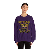 Phly Embassy Unisex Heavy Blend Crewneck Sweatshirt - 'Exercise Your Demons' Design