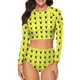 Phly Embassy Long Sleeve Crew Neck Ladies Bikini Swimsuit