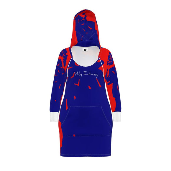 Blu/Red CURG Hoodie Dress