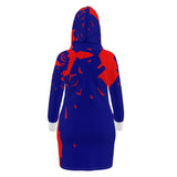 Blu/Red CURG Hoodie Dress