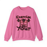 Phly Embassy Unisex Heavy Blend Crewneck Sweatshirt - 'Exercise Your Demons' Design