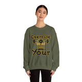 Phly Embassy Unisex Heavy Blend Crewneck Sweatshirt - 'Exercise Your Demons' Design