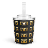 Chic Ice Bucket with Tongs for Parties, Elegant Wine Cooler, Decorative Beverage Chiller, Perfect for Celebrations & Gifts