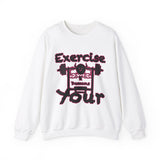 Phly Embassy Unisex Heavy Blend Crewneck Sweatshirt - 'Exercise Your Demons' Design