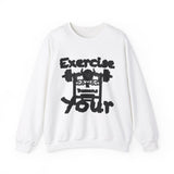 Phly Embassy Unisex Heavy Blend Crewneck Sweatshirt - 'Exercise Your Demons' Design