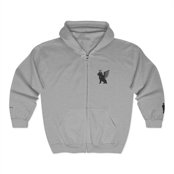 Phly Embassy Cozy Unisex Zip-Up Hoodie with embroidered Design