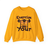 Phly Embassy Unisex Heavy Blend Crewneck Sweatshirt - 'Exercise Your Demons' Design