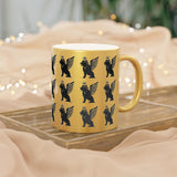 Phly Embassy Royal Griffin Metallic Mug - Ceramic Coffee Cup with Crown Design for Coffee Lovers