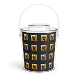 Chic Ice Bucket with Tongs for Parties, Elegant Wine Cooler, Decorative Beverage Chiller, Perfect for Celebrations & Gifts