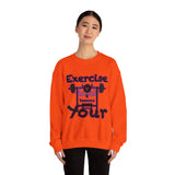 Phly Embassy Unisex Heavy Blend Crewneck Sweatshirt - 'Exercise Your Demons' Design