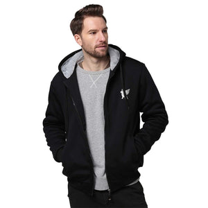 Phly Embassy Zip-Up Thickened Fleece-Lined Hoodie Men Hoodie Thick