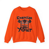 Phly Embassy Unisex Heavy Blend Crewneck Sweatshirt - 'Exercise Your Demons' Design