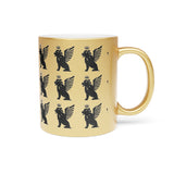 Phly Embassy Royal Griffin Metallic Mug - Ceramic Coffee Cup with Crown Design for Coffee Lovers