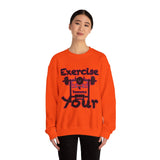 Phly Embassy Unisex Heavy Blend Crewneck Sweatshirt - 'Exercise Your Demons' Design