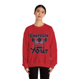 Phly Embassy Unisex Heavy Blend Crewneck Sweatshirt - 'Exercise Your Demons' Design