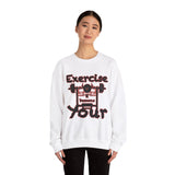 Phly Embassy Unisex Heavy Blend Crewneck Sweatshirt - 'Exercise Your Demons' Design