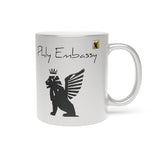 Phly Embassy Royal Griffin Metallic Mug -   Ceramic Coffee Cup with Crown Design for Coffee Lovers