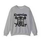 Phly Embassy Unisex Heavy Blend Crewneck Sweatshirt - 'Exercise Your Demons' Design