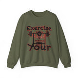 Phly Embassy Unisex Heavy Blend Crewneck Sweatshirt - 'Exercise Your Demons' Design