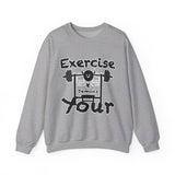 Phly Embassy Unisex Heavy Blend Crewneck Sweatshirt - 'Exercise Your Demons' Design