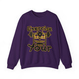 Phly Embassy Unisex Heavy Blend Crewneck Sweatshirt - 'Exercise Your Demons' Design