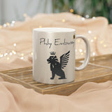 Phly Embassy Royal Griffin Metallic Mug -   Ceramic Coffee Cup with Crown Design for Coffee Lovers