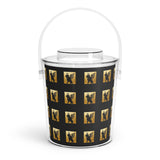 Chic Ice Bucket with Tongs for Parties, Elegant Wine Cooler, Decorative Beverage Chiller, Perfect for Celebrations & Gifts