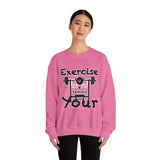 Phly Embassy Unisex Heavy Blend Crewneck Sweatshirt - 'Exercise Your Demons' Design