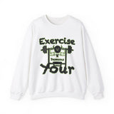 Phly Embassy Unisex Heavy Blend Crewneck Sweatshirt - 'Exercise Your Demons' Design