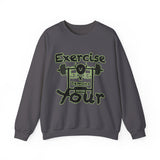 Phly Embassy Unisex Heavy Blend Crewneck Sweatshirt - 'Exercise Your Demons' Design