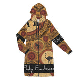 Phly Embassy Women's Long Hooded Coat (Model H72)