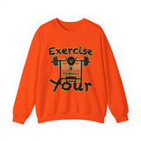 Phly Embassy Unisex Heavy Blend Crewneck Sweatshirt - 'Exercise Your Demons' Design