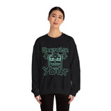 Phly Embassy Unisex Heavy Blend Crewneck Sweatshirt - 'Exercise Your Demons' Design