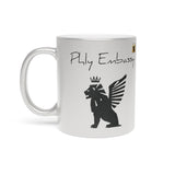 Phly Embassy Royal Griffin Metallic Mug -   Ceramic Coffee Cup with Crown Design for Coffee Lovers