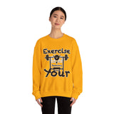 Phly Embassy Unisex Heavy Blend Crewneck Sweatshirt - 'Exercise Your Demons' Design