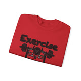 Phly Embassy Unisex Heavy Blend Crewneck Sweatshirt - 'Exercise Your Demons' Design