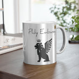 Phly Embassy Royal Griffin Metallic Mug -   Ceramic Coffee Cup with Crown Design for Coffee Lovers