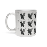 Phly Embassy Royal Griffin Metallic Mug - Ceramic Coffee Cup with Crown Design for Coffee Lovers